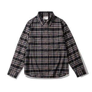 Men's Plaid <b>Flannel</b> Shirt Woven Pattern Casual Wear Black <b>White</b> Check Design Regular Fit - Product Image 1