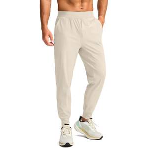 2025 pantalon de survêtement léger pour hommes avec poches à fermeture éclair vêtements de gymnastique d'entraînement athlétique pour piste de golf running-Bone M - Product Image 2
