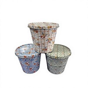Macetas de Flores Personalizadas con Diseño Multicolor, Macetas de Jardín de Metal Galvanizado de Zinc - Product Image 5