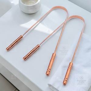 Copper Tongue <b>Cleaner</b> Minimalist Design Metal Mouth Hygiene Tool - Product Image 4
