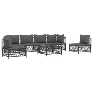 Set Lounge da Giardino Grigio Scuro Antracite - Product Image 3
