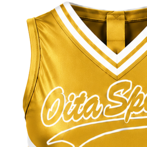 <b>Gold</b> Cheer <b>Shirt</b> Sleeveless Team Sportswear Athletic Uniform Top Practice Training Performance Cheer Squad Apparel - Product Image 4