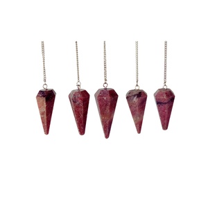 En gros Naturel Rhodonite Cristal Pendule Feng Shui Guérison Radiesthésie Outil pour Reiki Chakra Équilibrage Énergie Travail Spirituel - Product Image 1