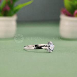 Elegant Design Round Cut <b>Fine</b> Diamond Jewelry Lab Created Diamond <b>Ring</b> in White Gold Diamond <b>Ring</b> for Women's - Product Image 2