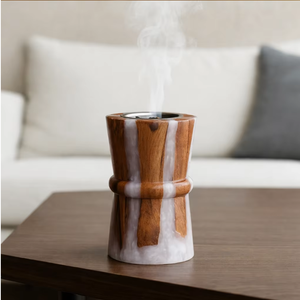 Hot Selling Bakhoor Burner With Wood And Resin Design mubakhar incense holder fragrance gift Mubakhar burner <b>Home</b> office - Product Image 6