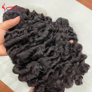 <b>Top</b> Selling Steam Fuzz Curly Weft Natural Luster <b>Flowy</b> Hair Stay Strong Ready To Ship 100% Vietnamese Human Hair - Product Image 5