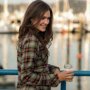 Camisa de Franela Casual al por Mayor, 100% Algodón, Transpirable, Corte Regular, Manga Larga, Doble Bolsillo, para Mujer - Product Image 2