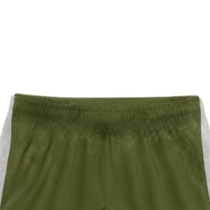 Pantalones Cortos de Lacrosse Sublimados Unisex en Verde Oliva y Blanco, Ligeros, de Poliéster Reversible, Uniforme Deportivo para Equipos, Ropa de Entrenamiento - Product Image 3