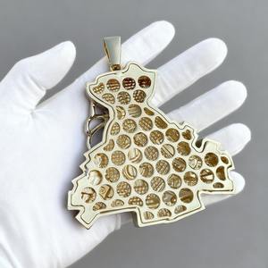 Colgante de Plata 925 Personalizado Estilo Hip Hop con Símbolo de Dólar y Bolsa de Dinero, Adornado con Moissanita VVS, Joyería Fina para Hombre, Regalo - Product Image 3