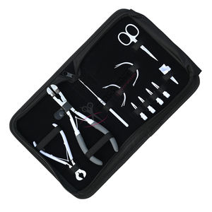 Kit de Herramientas Premium para Extensiones de Cabello Blanco: Alicates para Cinta Adhesiva, Alicates para Remover Queratina, Agujas Curvas, Mini Tijeras, Separador de Dedos - Product Image 1