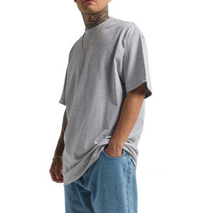 T-shirts Grande Taille Maxi Poids Lourd Style Shaka Wear Marque Privée Sérigraphie 100% Coton Coupe Ample Respirant Gris - Product Image 4