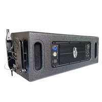 Kabinet Line Array Aktif Neodymium Dual Woofer Terintegrasi Amplifier 600W Mono, Dikendalikan Aplikasi, Portabel untuk Konser Langsung dan Tur