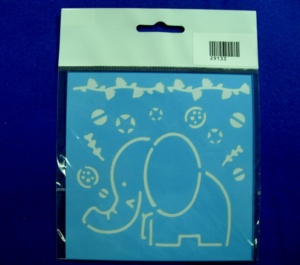 Pochoirs artistiques HC0122 |   Pochoir en plastique bleu en forme de poisson avec motif marin pour les arts et l'artisanat - Product Image 2