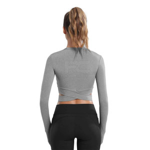 Camiseta Deportiva Corta sin Costuras Ligera para Mujer, Transpirable, Elástica, de Secado Rápido, para Yoga, Running y Ejercicio - Product Image 2