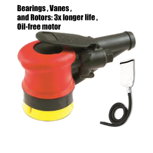 Lijadoras Orbitales Aleatorias Neumáticas 12000 RPM 2.5mm (3" 80g Disco) 3/16"(5) con Aspiración Automática, Motor de Paletas Rotativas, Uso Automotriz, 1 Año de Garantía - Product Image 1