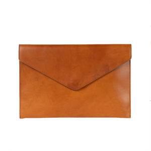 Housse élégante pour ordinateur portable en cuir véritable pour hommes et femmes, légère, portable, convertible, rembourrage doux pour le travail, les voyages, le transport quotidien - Product Image 1