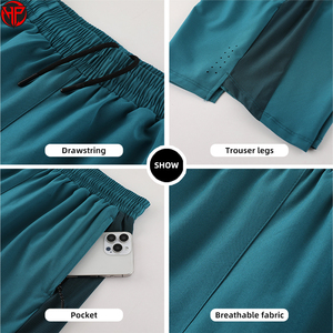 Wholesale Latest Men Quick Dry Breathable Athletic Shorts <b>Elastic</b> Waist Sports Training Running Gym Shorts - Product Image 2
