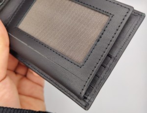 Men's Premium Vintage Designer Genuine Leather <b>Wallet</b> Fold High Quality <b>RFID</b> <b>Blocking</b> Multi-Card Holder Polyester Lining Custom - Product Image 6