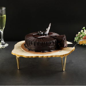 High Quality Eco-Friendly Resin <b>Cake</b> Stand Tray Sustainable Table <b>Cake</b> <b>Server</b> Stand With Elegant 4 Leg In hot Sale - Product Image 1