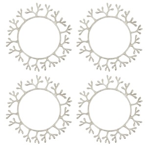 Round Metal <b>Decorative</b> <b>Plate</b> With Coral Branch Design Nordic Style Handmade For Party Use - Product Image 3