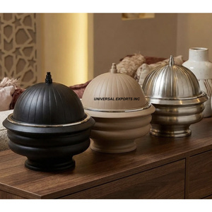 ชุดอุ่นอาหารโลหะทรงกลมดีไซน์หรูหราสำหรับโต๊ะอาหารแบบฮอตพอต - Product Image 1