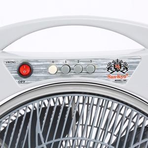 Ventilateur mural électrique haut de gamme, prise US, oscillant haute vitesse, 3 vitesses, moteur 100% cuivre, LED carré - Product Image 6