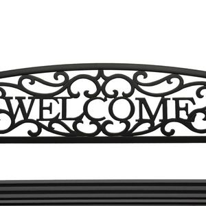 Panca da Esterno da 50 Pollici in Ghisa e PVC con Schienale, Elegante Arredo da Giardino - Product Image 5