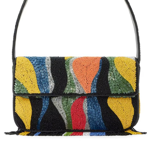 Luxury Handmade Boho Beaded <b>Clutch</b> <b>Bag</b> Vibrant <b>Orange</b> Slice Design Eco-Friendly Lightweight Professional Trendy - Product Image 1