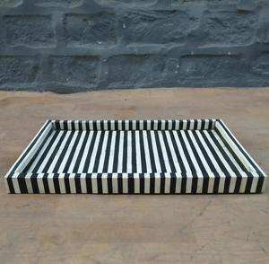 Plateau en os incrusté de qualité supérieure pour la décoration de la maison, table basse, service de table, cadeau, fait main, luxe, écologique, élégant - Product Image 4