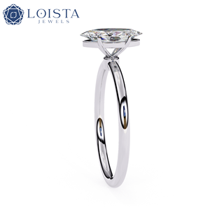 Anillo de compromiso con diamante cultivado en laboratorio, corte marquesa, diamante creado en laboratorio con certificado IGI, anillo solitario de oro con diamante cultivado en laboratorio - Product Image 3