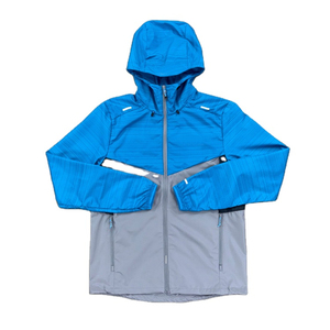 Custom <b>Zip</b>-<b>Up</b> Lightweight Solid Nylon Waterproof Windbreaker 2 in 1 Hoodie & Track <b>Jacket</b> Short Set Men - Product Image 2