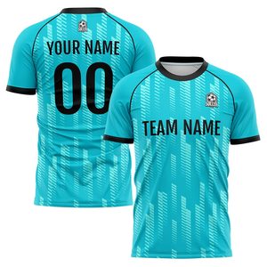 Maillot de football sur mesure de haute qualité pour hommes, respirant, impression par transfert thermique, manches courtes, UPF 50, design personnalisé OEM, vêtements de football - Product Image 6