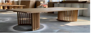 Mesa de Comedor Plegable de Madera de Roble Macizo con Patas de Metal de Diseño Contemporáneo y Base Estable para Muebles del Hogar - Product Image 1