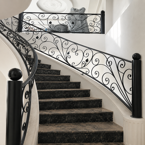 Rampe d'escalier en fer sur mesure : des designs métalliques uniques et artisanaux qui rehaussent la beauté architecturale de vos escaliers. - Product Image 4