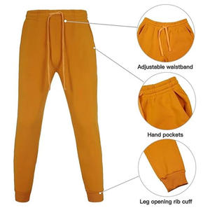 Conjunto de Sudadera con Capucha y Pantalones Deportivos para Hombre, Color Sólido, Felpa Francesa, Estilo Casual Otoñal, Corte Regular, Naranja, Traje Deportivo de Dos Piezas - Product Image 3