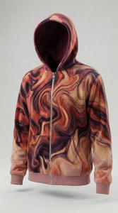 Sudadera con capucha extragrande con cremallera para hombre y mujer, con logo personalizado, forro polar, estilo casual, gruesa, para invierno, ropa urbana. - Product Image 2