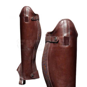 Unique Design Durable Material Equestrian <b>Half</b> Leather <b>Chaps</b> Customized OEM Service <b>Half</b> Leather <b>Chaps</b> - Product Image 4