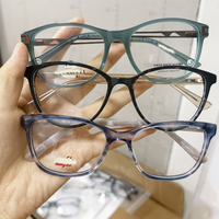 Assortiment varié d'usine, lunettes de vue pour femmes de haute qualité, fabriquées à la main en acétate, couleurs variées, monture intégrale tendance