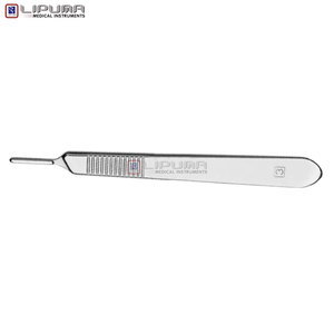 Lame chirurgicale manuelle de précision en acier inoxydable pour instrument médical vétérinaire avec poignée # 3 normes de sécurité ISO13485 MOL - Product Image 6