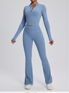 Conjunto Deportivo de 4 Piezas para Mujer, Leggings y Shorts con Efecto Levanta Glúteos, Sujetador Deportivo con Tirantes, Top Corto de Manga Larga - Product Image 2