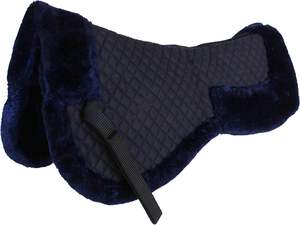 Demi tapis de selle confortable pour l'équitation mousse d'équitation absorbant les chocs en fausse fourrure anglaise - Product Image 5