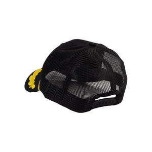 Gorra de Pesca Unisex Negra con Bordado de Hoja de Roble Amarilla, Cierre de Botón a Presión, Transpirable, de Poliéster, para Adultos - Product Image 3