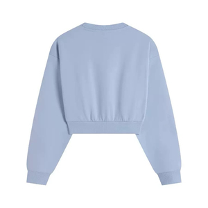 เสื้อสเวตเชิ้ตแขนยาวทรงครอป คอกลม ไหล่ตก สไตล์ลำลอง สปอร์ต ใส่ได้ในฤดูหนาว ผ้าฝ้าย 100% สำหรับผู้หญิง - Product Image 4