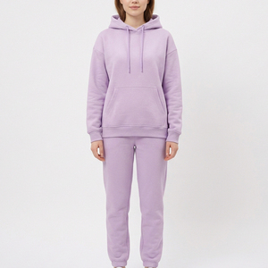 Women's Hooded Tracksuit <b>Set</b> Full Length Hoodie With <b>Matching</b> <b>Jogger</b> Pants Casual Wear Solid Color Tracksuits For Women - Product Image 1