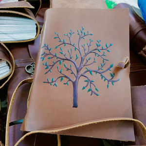 Nuevo diario con cubierta de cuero 100% genuino, con pelo, encuadernación térmica, o diario de cuero de búfalo para hombre y mujer. - Product Image 1