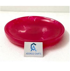 Platos de resina de lujo de forma redonda de diseño único, vajilla para servir postres, platos de resina para el hogar, Hotel, restaurantes, uso - Product Image 1