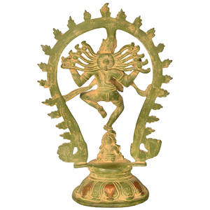 Escultura de Latón Hecha a Mano de Nataraja de 8 Pulgadas de Exotic India, Artículo Artesanal Indio para Regalo, Ícono Histórico Único, Modelo de Estatua - Product Image 2