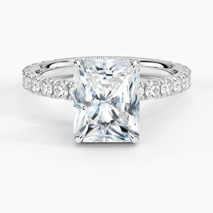 BOJ <b>Ring</b> 096 Radiant Cut 925 <b>Silver</b> Halo Stone Prong Setting <b>Solitaire</b> Diamond <b>Ring</b> 2ct D Color VVS1 Moissanite GRA Certified - Product Image 1