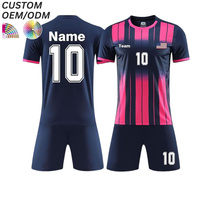 Maillot de football professionnel, uniforme d'équipe, sublimation personnalisable, respirant, 100% polyester, maille courte, séchage rapide