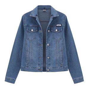New Arrivals OEM Ladies' Oversize Button-Up <b>Denim</b> <b>Jacket</b> Casual Fall Outwear with Jean Coat Women's Casual <b>Denim</b> Outerwear - Product Image 1